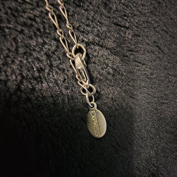 Express 16" Silvertone Flower Necklace (323) - Picture 4 of 4